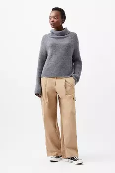 Джемпер Mersai с длинными рукавами и высоким воротником French Connection, серый