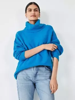 Джемпер Meryl из смесовой шерсти с высоким воротником HUSH, яркий синий