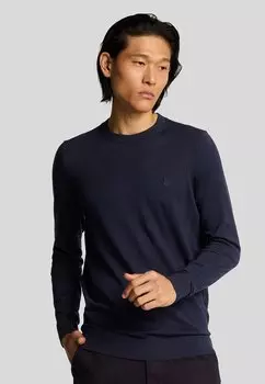Джемпер MID TONAL SUPERFINE CREW NECK Lyle & Scott, темно-синий
