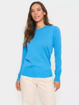 Джемпер mila с круглым вырезом Saint Tropez, синий