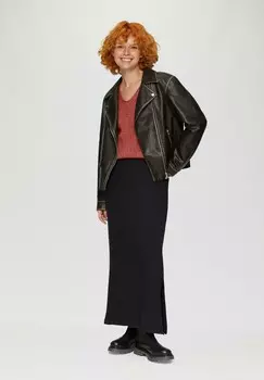 Джемпер MIT BERSCHNITTENEN SCHULTERN IN MELANGE OPTIK QS, красный