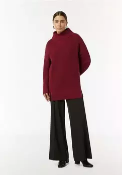 Джемпер MIT HOCHABSCHLIESSENDEM KRAGEN comma, темно-красный
