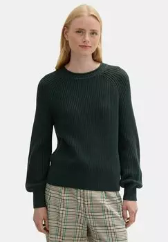 Джемпер MIT LEICHTEN BALLONRMELN TOM TAILOR DENIM, темно-зеленый