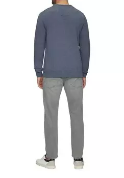 Джемпер MIT LOGO-STICKEREI s.Oliver, синий