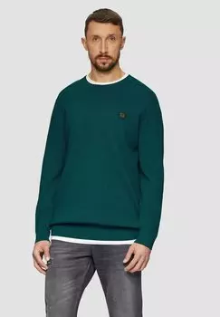 Джемпер MIT NAHTDETAILS UND LOGO s.Oliver, сине-зеленый