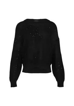 Джемпер MIT PAILLETTEN comma, черный