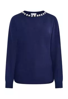 Джемпер MIT PERLEN SIVENE usha, темно-синий деним