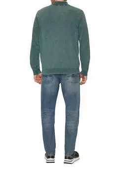 Джемпер MIT REISSVERSCHLUSSKRAGEN s.Oliver, зеленый