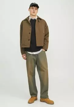 Джемпер MIT RUNDHALS EINFARBIG Jack & Jones, черный