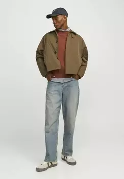 Джемпер MIT RUNDHALS EINFARBIG Jack & Jones, коричневый