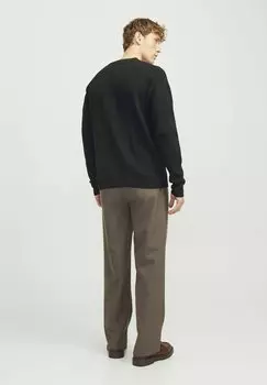 Джемпер MIT RUNDHALS EINFARBIG Jack & Jones PREMIUM, черный