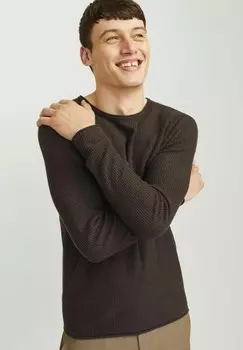 Джемпер MIT RUNDHALS Jack & Jones, коричневый