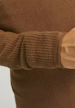 Джемпер MIT RUNDHALS Jack & Jones, коричневый