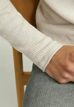 Джемпер MIT RUNDHALS Jack & Jones, кремовый