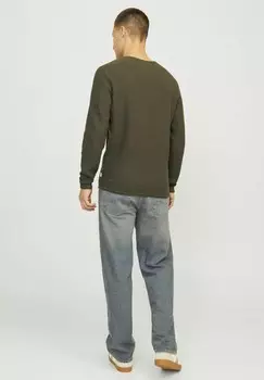 Джемпер MIT RUNDHALS Jack & Jones, оливковый
