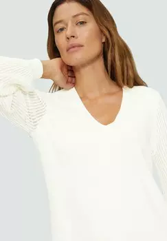 Джемпер MIT SEMITRANSPARENTEN RMELN s.Oliver BLACK LABEL, молочный