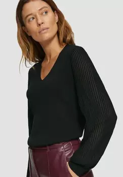 Джемпер MIT SEMITRANSPARENTEN RMELN s.Oliver BLACK LABEL, черный