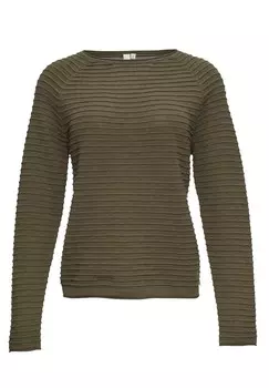 Джемпер MIT STRUKTURMUSTER QS, оливковый