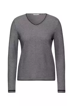 Джемпер MIT STRUKTURSTREIFEN Cecil, черный