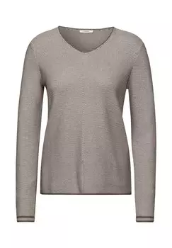 Джемпер MIT STRUKTURSTREIFEN Cecil, темно-коричневый