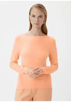 Джемпер MIT U-BOOT-AUSSCHNITT comma, абрикос