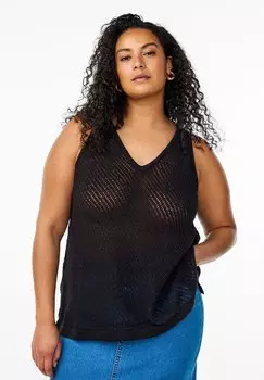 Джемпер MIT V-AUSSCHNITT Zizzi, черный