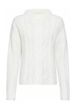 Джемпер MIT ZOPFMUSTER camel active, белый