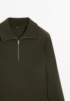 Джемпер MOCK Massimo Dutti, хаки