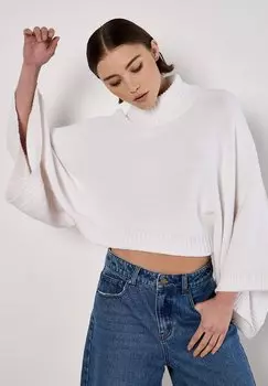 Джемпер MOCK NECK Apricot, белый