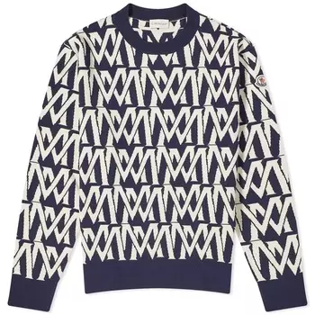 Джемпер Moncler Monogram, темно-синий