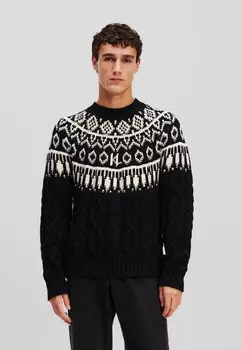 Джемпер MONOGRAM FAIRISLE KARL LAGERFELD, черный