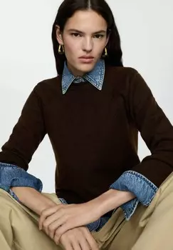 Джемпер MORENETA Mango, коричневый