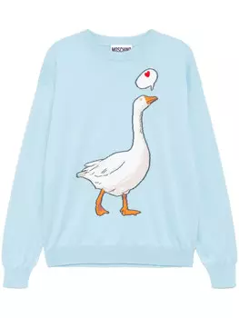 Джемпер Moschino с круглым вырезом, синий