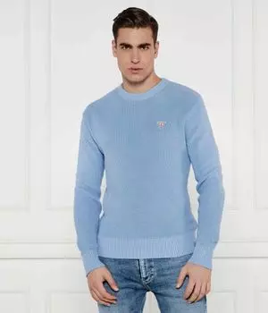 Джемпер мужской Guess Jeans вязаный хлопковый, голубой