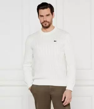 Джемпер мужской Lacoste вязаный с узором, белый