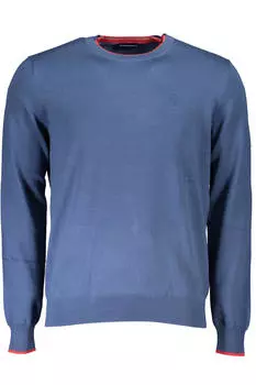 Джемпер мужской North Sails с контрастным вырезом и логотипом, голубой