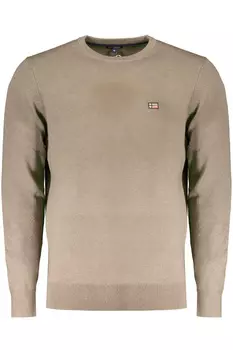 Джемпер мужской Norway 1963 с круглым вырезом и логотипом бренда, светло-коричневый