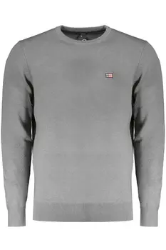 Джемпер мужской Norway 1963 с круглым вырезом и логотипом, серый