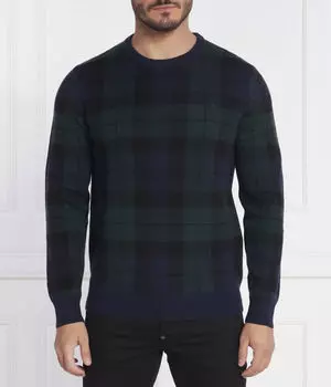 Джемпер мужской Polo Ralph Lauren шерстяной в клетку, сине-зеленый