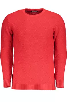 Джемпер мужской U.S. Grand Polo с круглым вырезом и узором ромбы, красный