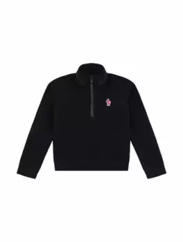 Джемпер на молнии с логотипом Moncler, черный
