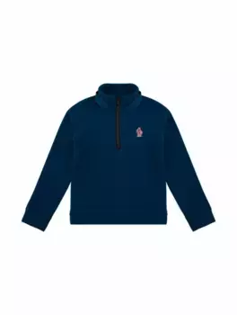 Джемпер на молнии с логотипом Moncler, тёмно-синий