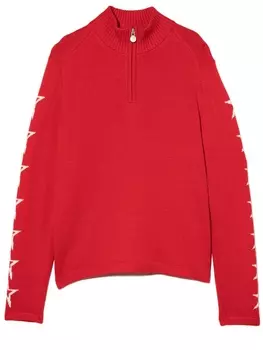 Джемпер на молнии с логотипом Perfect Moment Kids, красный