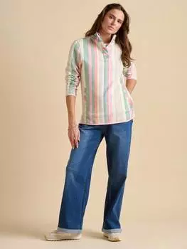 Джемпер на молнии в полоску на четверть дюйма Brakeburn, разноцветный