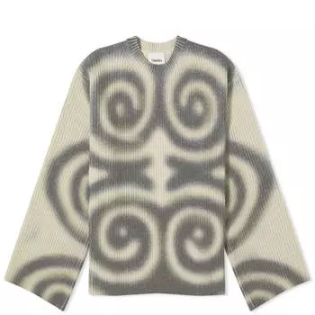 Джемпер Nanushka Maura Spiral, цвет Spiral Crme & Black