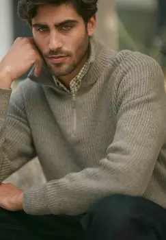 Джемпер NECK RELAXED FIT TEXTURED Next, бежевый