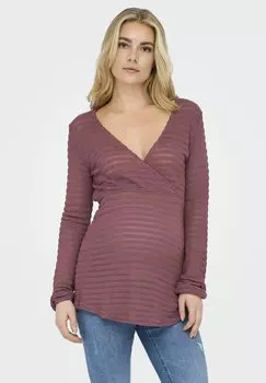 Джемпер NORMAL GESCHNITTEN V-AUSSCHNITT ONLY MATERNITY, цвет Rose Brown