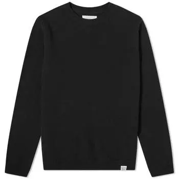 Джемпер Norse Projects Sigfred Lambswool Crew Knit, черный