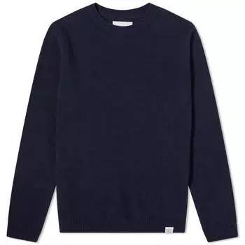 Джемпер Norse Projects Sigfred Lambswool Crew Knit, темно-синий