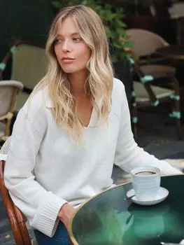 Джемпер NRBY Dido из шерсти мериноса и яка, кремовый